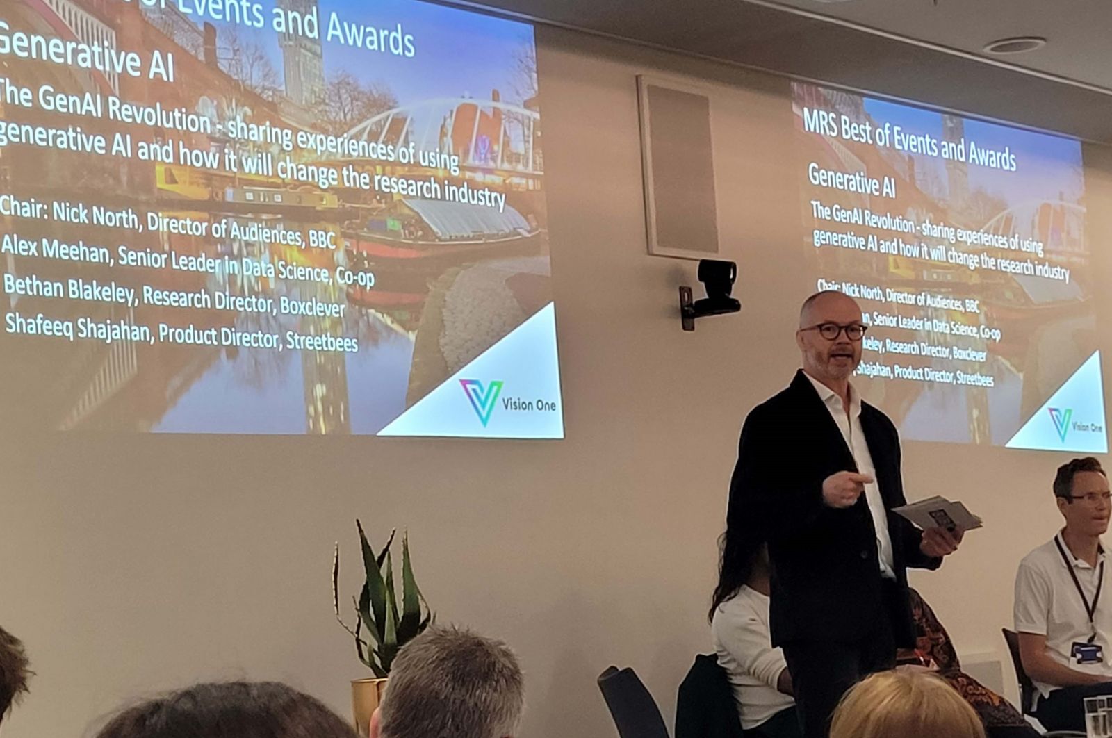 Panel discussing Generative AI at MRS Best of Events and Awards, Manchester 2024
